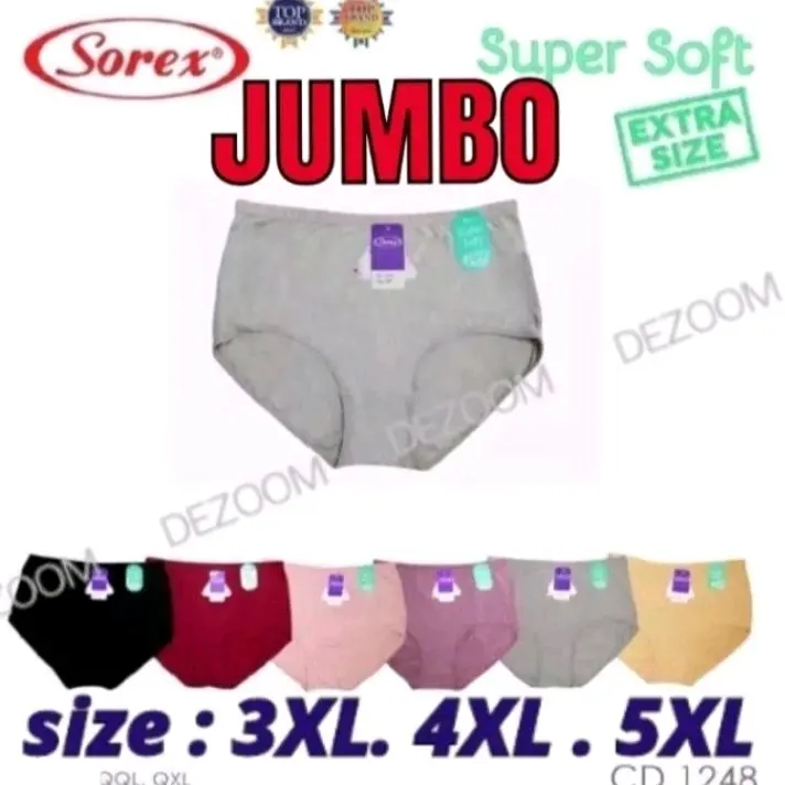 CD Wanita JUMBO Sorex 1248 Bahan Spandex Bisa Melar Banyak Polos Soft Nyaman