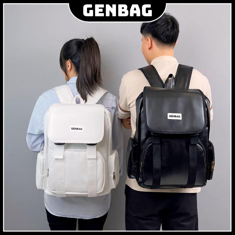 Balo da đi học GENBAG đi chơi nắp gập đựng laptop 15,6 inch nhiều ngăn BL14 Backpack Đeo Vai