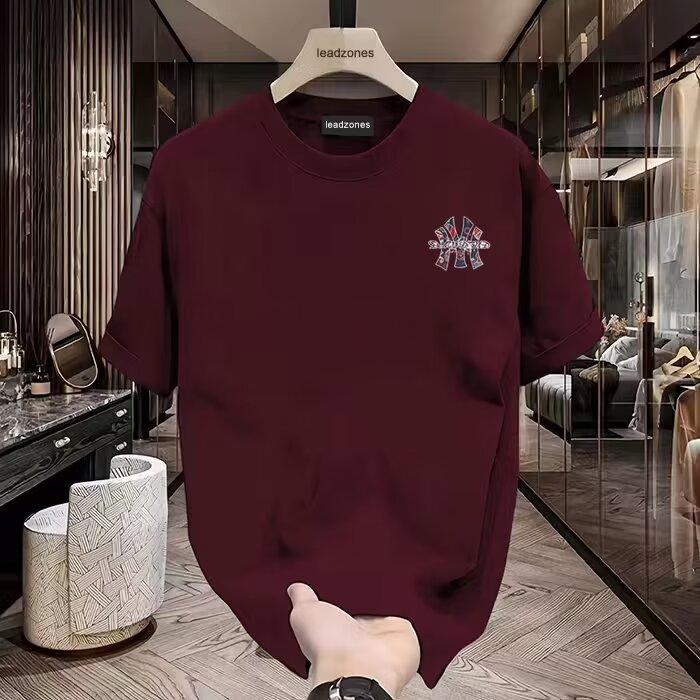 Product Introduction of Cotton 250gsm summer short sleeved T-shirt for men, casual, trendy, fashionable, printed T-shirt, round neck, sports, breathable 4