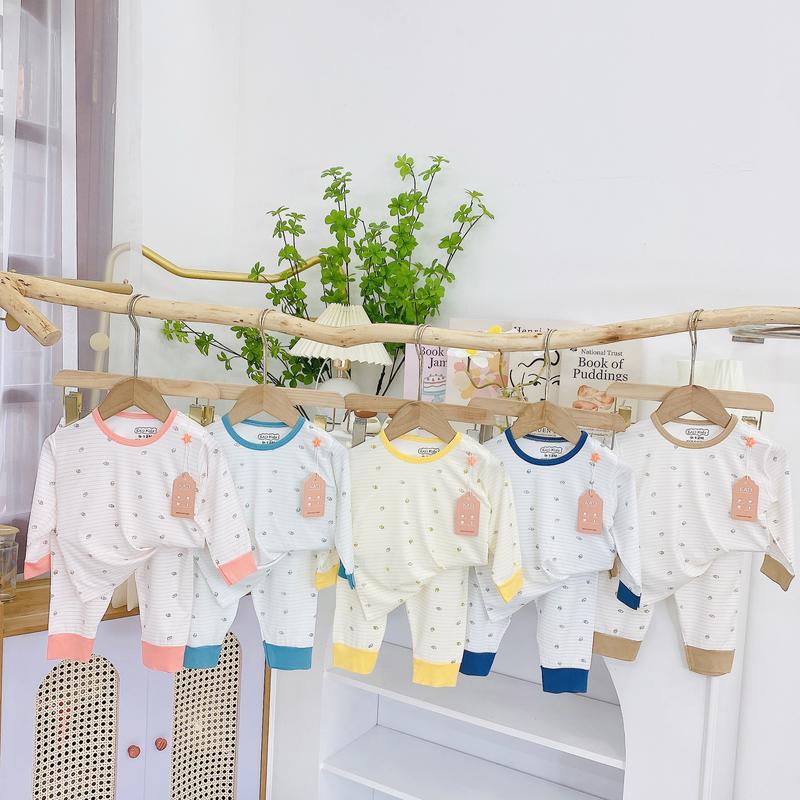 Bộ quần áo dài tay, KAD dài chui chất petit cao cấp cho bé bososinh