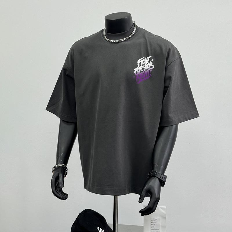 Product Introduction of 100% Cotton Vintage Casual Retro Design Short-sleeved Oversize T-shirt Crew Neck Top for Men and Women Unisex Streetwear 10