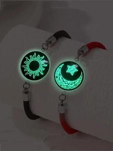 Pulsera de pareja magnética, pulsera luminosa a la moda para mujeres y hombres, joyería moderna y exquisita que combina con todo para regalo de cumpleaños