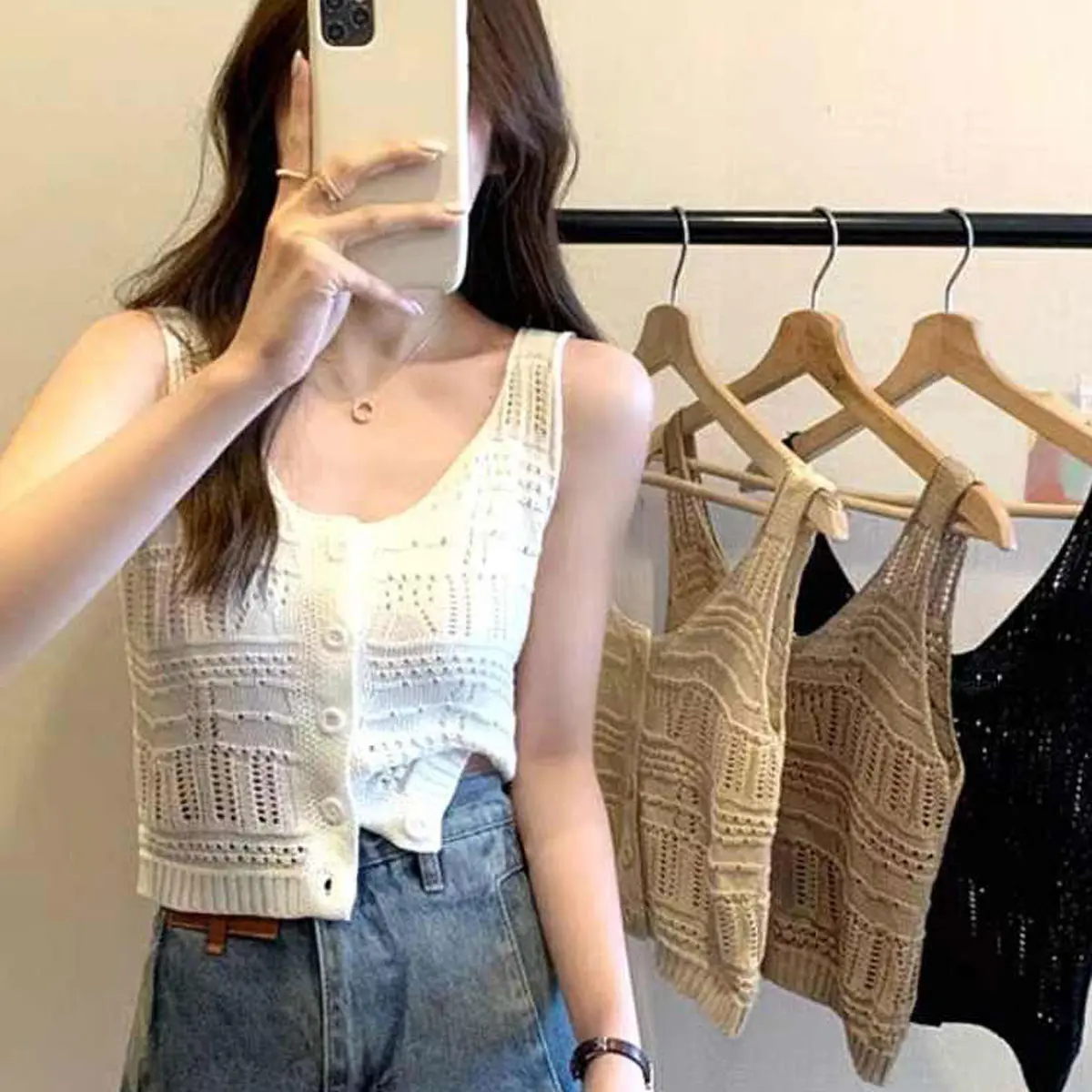 Dahong 88102 ใหม่ เสื้อแขนกุด สีพื้น แฟชั่นฤดูร้อน  สไตล์เกาหลี น่ารักๆ ใส่สบาย Clothing Women ผู้หญิง