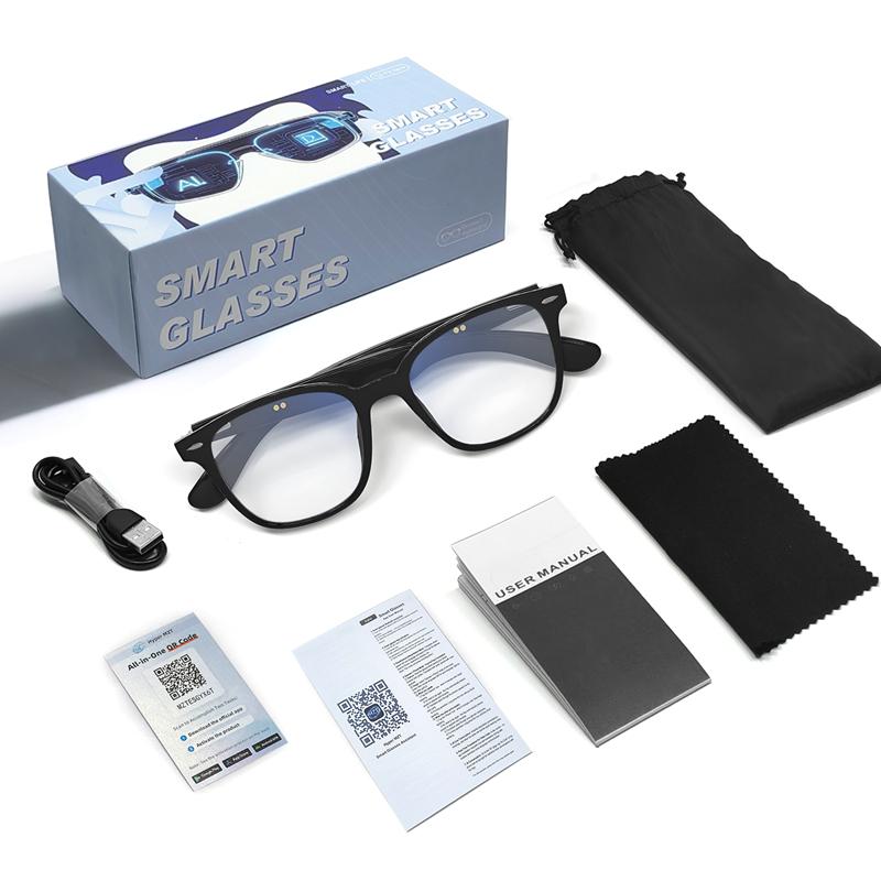 GT-35 Wireless Bluetooth Smart Glasses AI Intelligent Translation Hands-Free Calls Audio Voice Assistant for Men Women