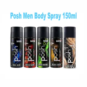 Posh Men Body Spray Black Gold / Cool Blue / Red Extreme / Green Motion / Brown Legacy 150ml Botol - Parfum Pria Minyak Wangi