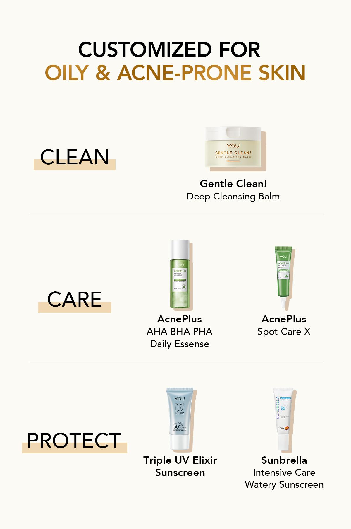 YOU Cleansing Balm Gentle Clean! Pembersih Makeup Deep Cleansing Balm Oil Make Up Remover All Skin Type Face Cleanser Wajah Removal Muka Cleaning Acid Balm Pembersih Makeup Waterproof, Non comedogenic