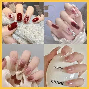 Isi 24 Pcs Fake Nails 3D Nail Art Instant Tersedia Berbagai Motif Kuku Palsu