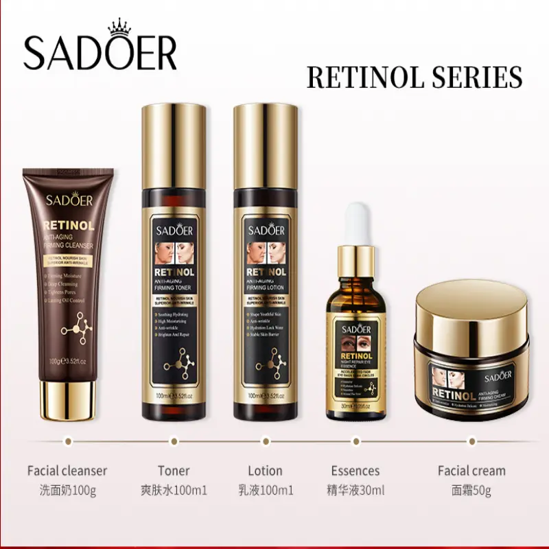 Retinol Skincare Set SADOER Anti-Aging Firming Moisturizing Cream Comfort Hydrate