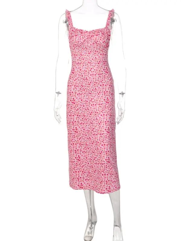 Women's Ditsy Floral Print Cami Dress, Casual Sleeveless Dress for Summer, Fashion Women's Dress for Daily Wear 4