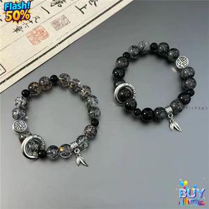 สร้อยข้อมือลูกปัดสไตล์จีน, สำหรับผู้ชายและผู้หญิง, พร้อมสต็อก, ดีไซน์ใหม่, อิฐน้ำแข็ง, อินเทรนด์, มูลค่าสูง, ซอกใหม่ระดับไฮเอนด์, สร้อยข้อมือแหวนวิ่ง, ดีไซน์ใหม่ขั้นสูง, การออกแบบที่ดี, เหมาะสำหรับผู้ชาย, 2025