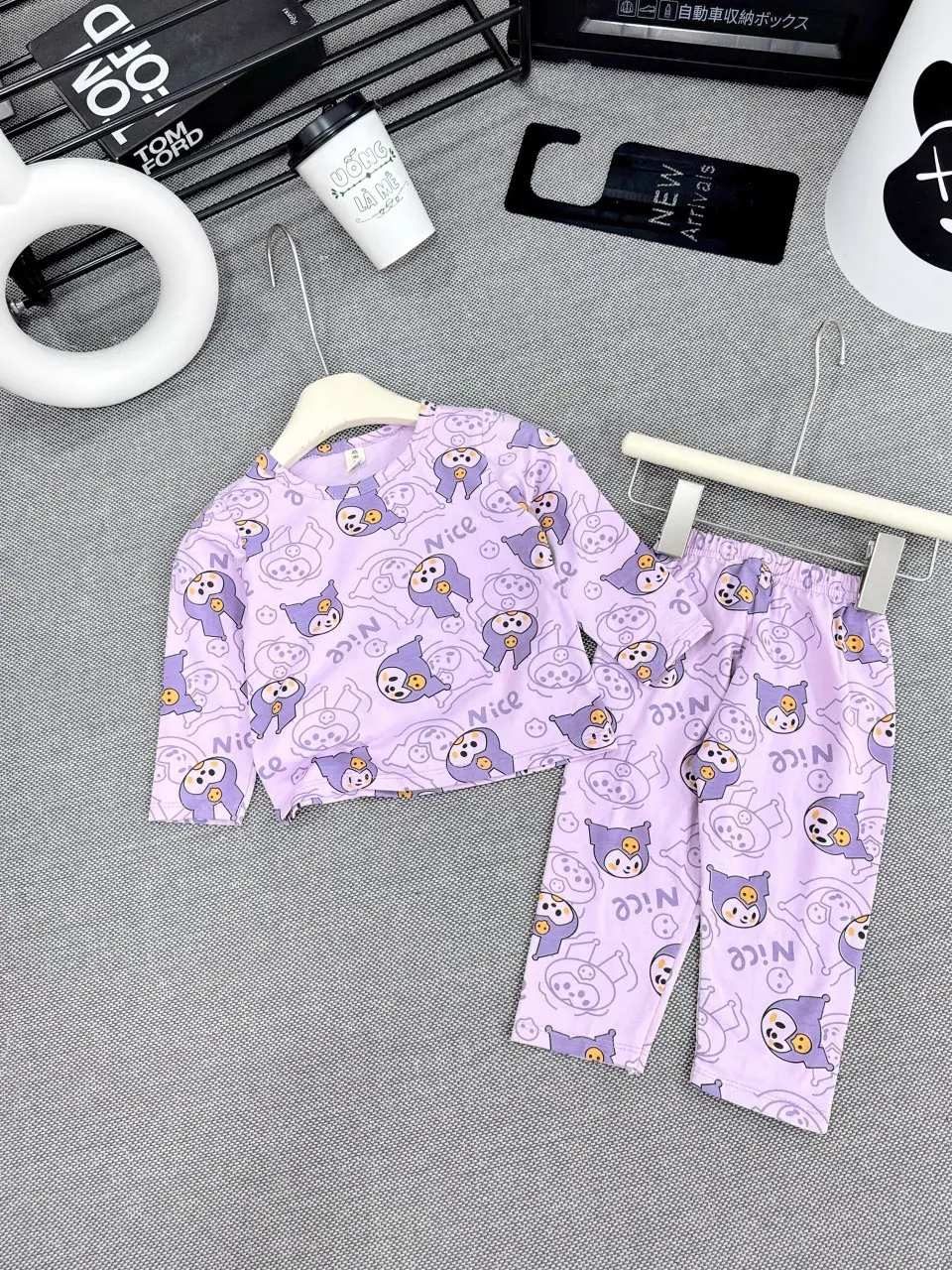 Bộ quần áo trẻ em dài tay 3 màu cotton cho bé gái 7-17kg( dưới 3 tuổi)