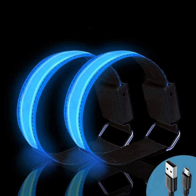 Product Introduction of LED Bracelet Rechargeable, Pack Of 2 Light Strip With USB, Reflectors Children'S Light Bracelet, Running Light For Running, Jogging, Dog-Walking, Running, Outdoor Sports, Bicycle Accessories 1