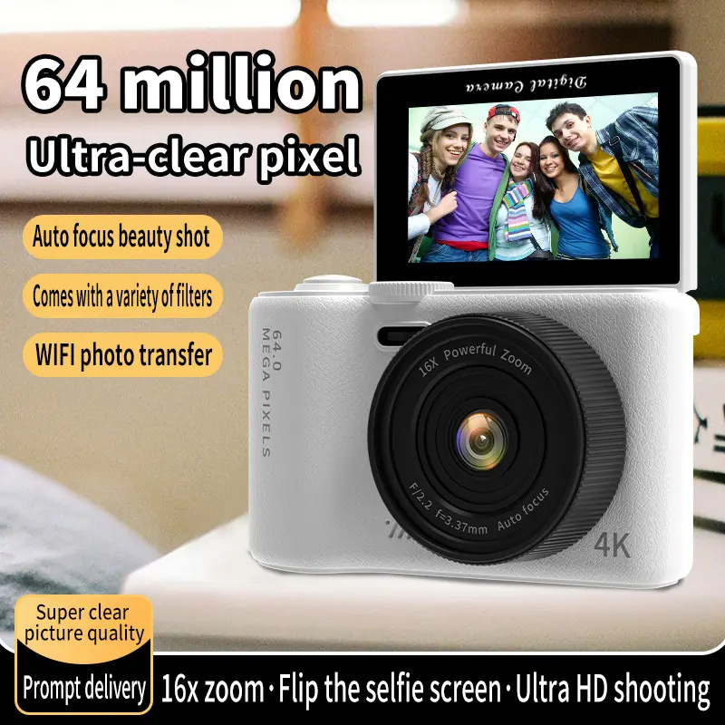 New 64 Million Pixel Flip Screen Camera WiFi HD Transmission Retro Entry-Level SLR Student Digital Camera