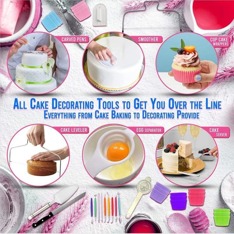 Cake Decorating Tool Set, 1 Set Cake Decorating Supplies, Cake Decorating Kit, Baking Tool Set for Baking Lovers and Beginners 4