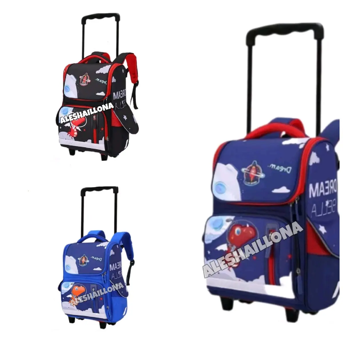 TAS TROLI TAS DORONG ANAK SEKOLAH LAKI LAKI TK SD KELAS 1 DAN 2 TAS ANAK LAKI LAKI Fashion