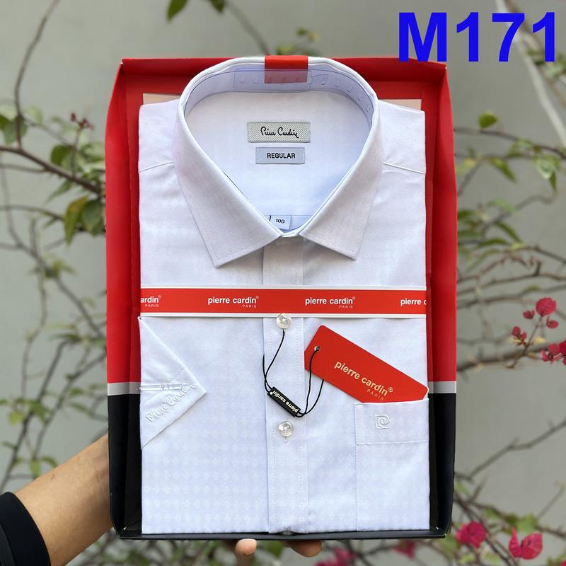 Áo Sơ Mi Pierre Cardin, Áo Sơ Mi Nam Ngắn Tay Kẻ Caro Xanh Lam, Vải Cotton Cao Cấp Mềm Nhẹ Mát Mẫu Mới 2024