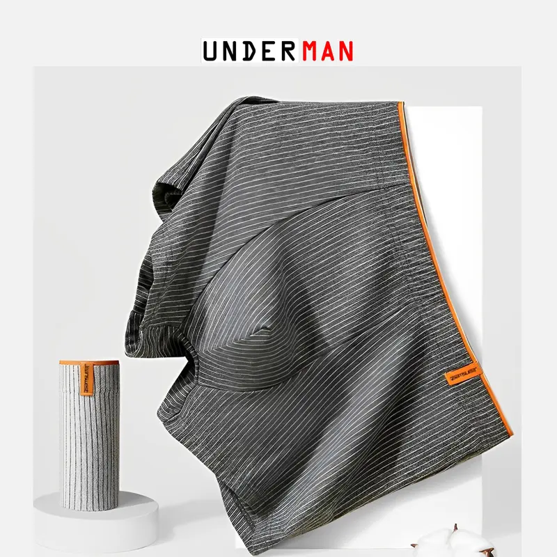 Quần Lót Nam Cao Cấp cotton nguyên chất UNDER.MAN, Quần sịp nam co giãn 4 chiều, mát mịn thoáng khí, Quần Boxer short Menswear - SN02 xxl cúc Thun curve short 5