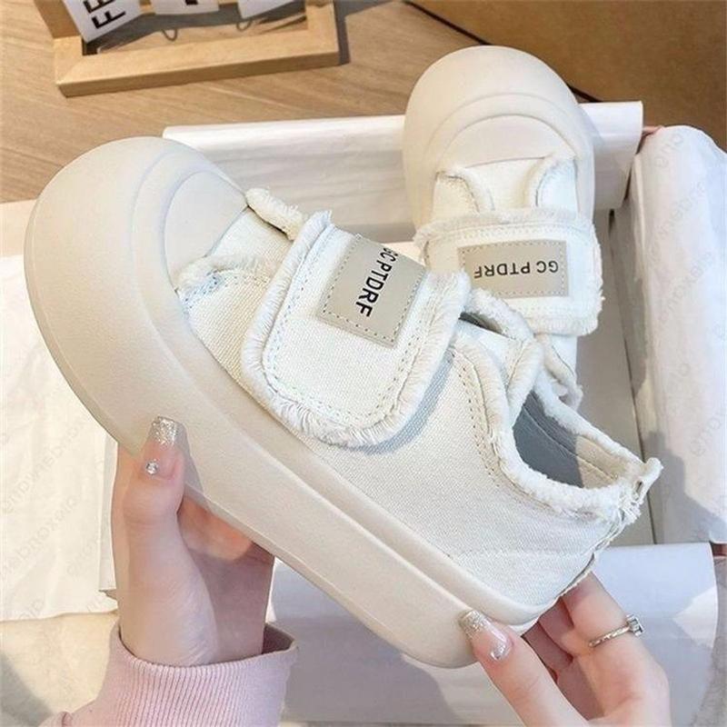 Giày Lười Slipon Quai Dán Canvas Thời Trang Phong Cách  GLD01 Nữ Sneaker Shoes Vải Canvas Cổ Cao