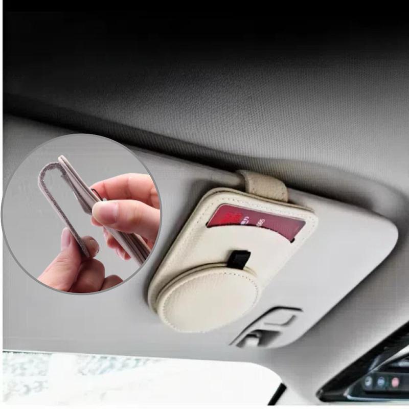 Product Introduction of Car Sun Visor Glasses Holder, Car Sun Visor Sunglasses Holder with Magnetic Clip, Universal Car Interior Accessories for Car Stowing & Tidying, Automotive 2