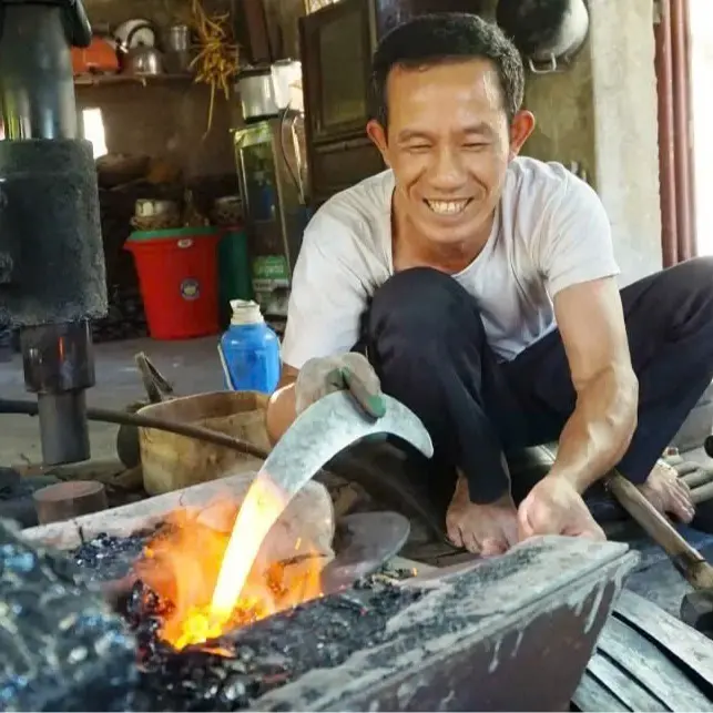KQ001 bộ dao nhà bếp 8 món siêu đẹp RÈN THỦ CÔNG 3