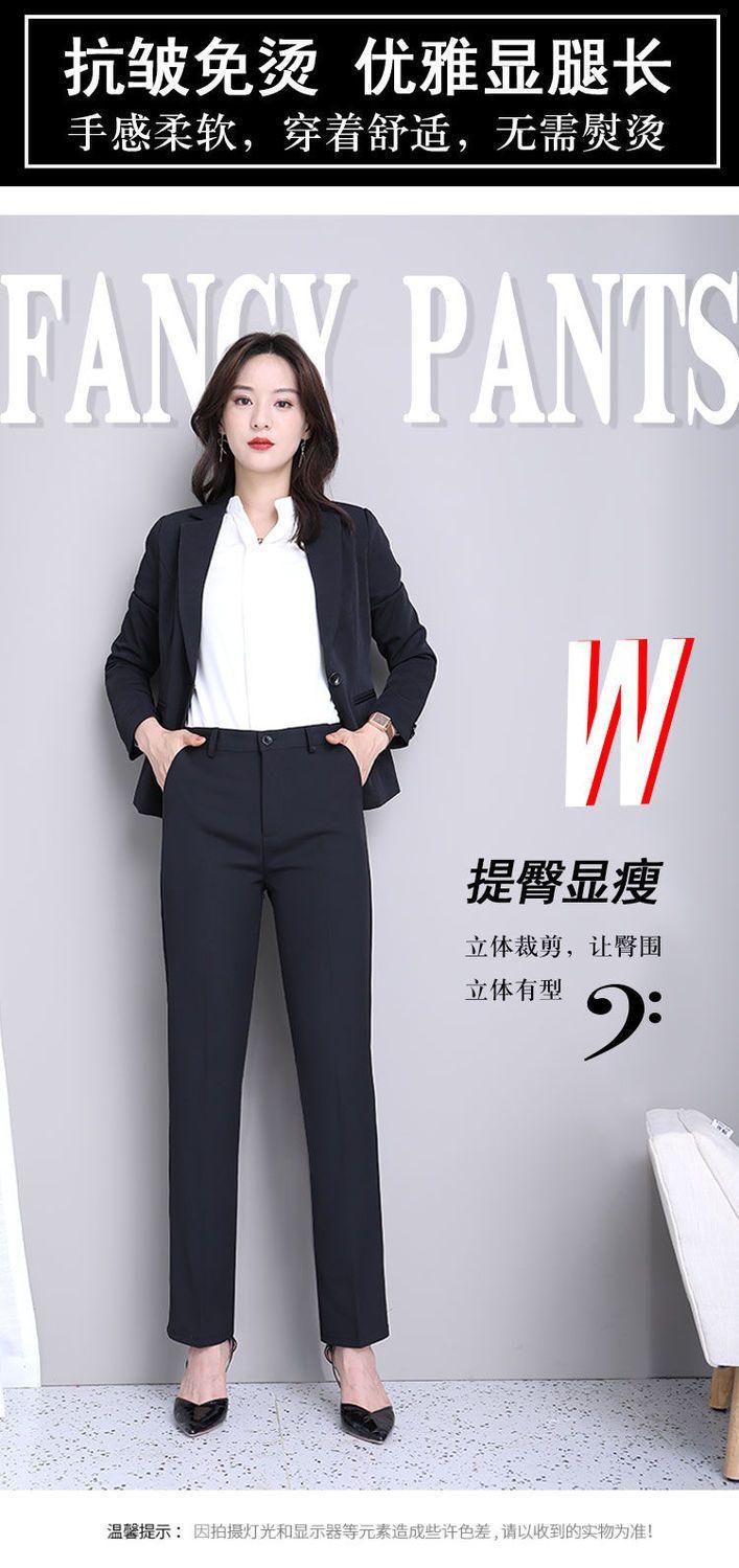 Product Introduction of Quần Dài Trang Trọng, Màu Đen, Dành Cho Nữ, Mùa Xuân Và Mùa Thu, Quần Công Sở Chuyên Nghiệp, Ống Dáng Ôm, Cạp Cao, Dáng Rộng Vừa Vặn, Thắt Nơ Mắt Cá Chân, Quần Phù Hợp, 2024 17