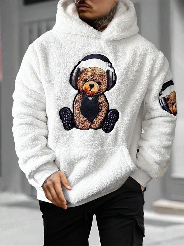 Cartoon bear hoodie sale