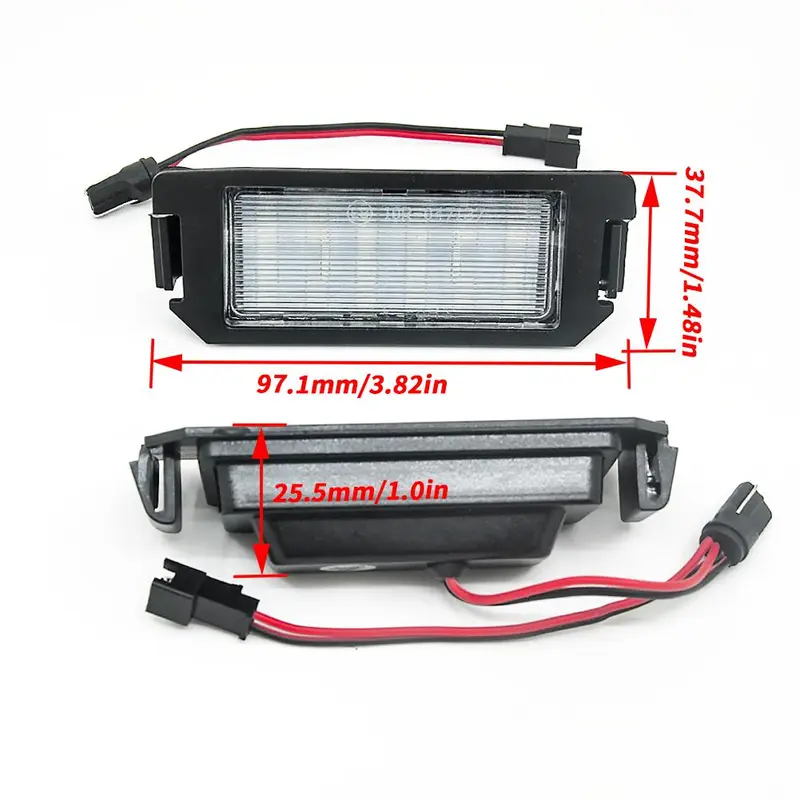 Đèn LED biển số, Eonstime, 2 x 18SMD, cho Hyundai I10, I20, tiburon coupe, Veloster, FS, XG30, Terracan, HP, Kia Rio, Picanto, TA, Soul 1