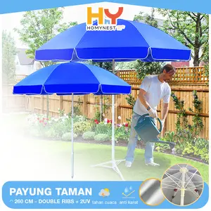 HOMYNEST Payung Jualan 2 Lapis Kain Oxford 260 CM Anti UV Rangka Besi Premium Quality