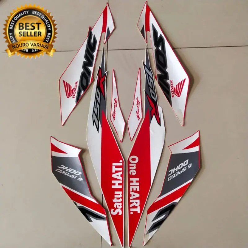 Striping Honda Sonic 150 2018 Merah putih berkualitas terbaik termurah