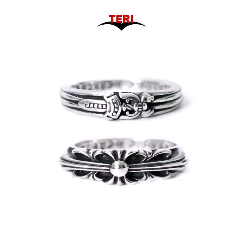 Nhẫn thời trang Chrome Heart nam nữ mạ bạc s925 freesize điều chỉnh kích cỡ
