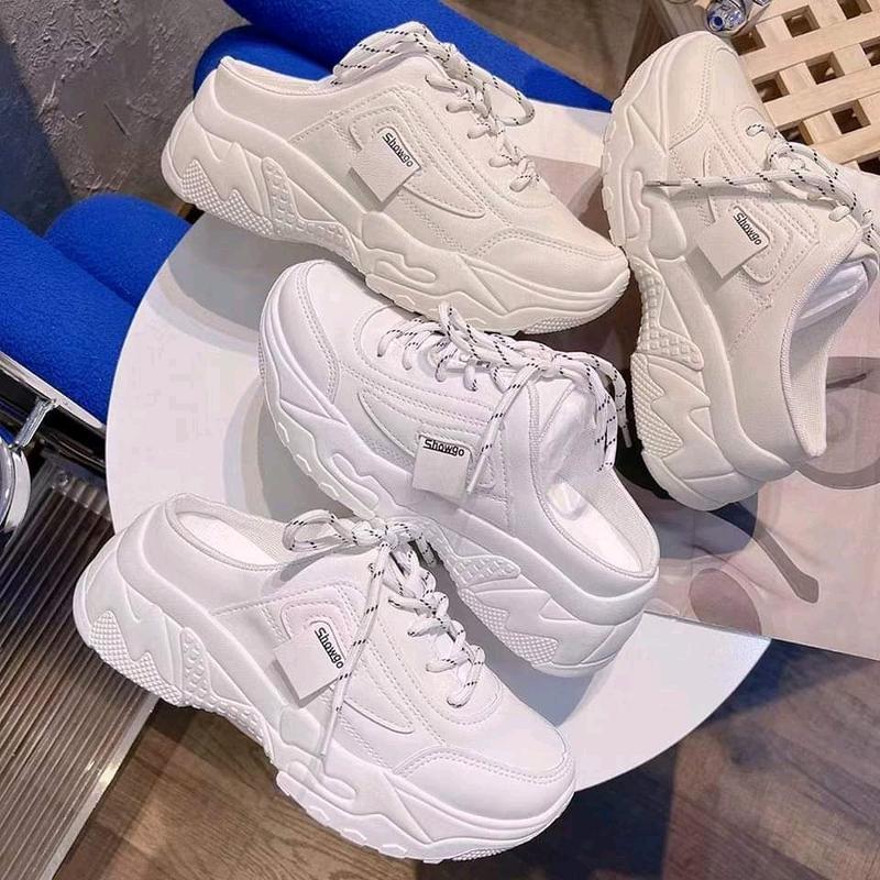 Sục nữ thể thao nâng đế 6cm,giày lười nữ da Pu mềm mại,trang nhã S15 GiàY