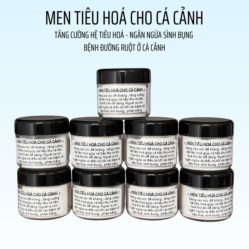 Men Tiêu Hoá Cho Cá cảnh Cá Chép Cá Vàng Cá Thuỷ Sinh Cá Lóc Cá Rồng La Hán - Bổ sung men tiêu hóa giúp cá hấp thụ tốt thức ăn giúp cá phát triển tốt