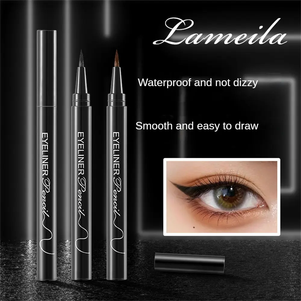 Brown Black Eyeliner Liquid Pen Waterproof Long-lasting Not Easy To Smudge Ultra-fine Liquid Eyeliner Pen