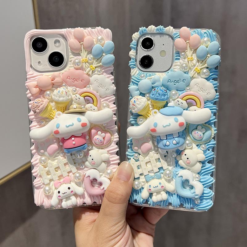 Product Introduction of DIY Cream Glue Phone Case Material Package Clow M Big Ear Dog Cream Glue DIY Material Creative Handmade Gift for Women 5