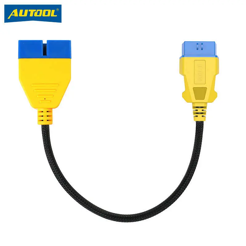 AUTOOL OBD Adapter Cable One-to-One Nylon Extension Cable Diagnostic Interface Car OBD12 PIN to 16 PIN
