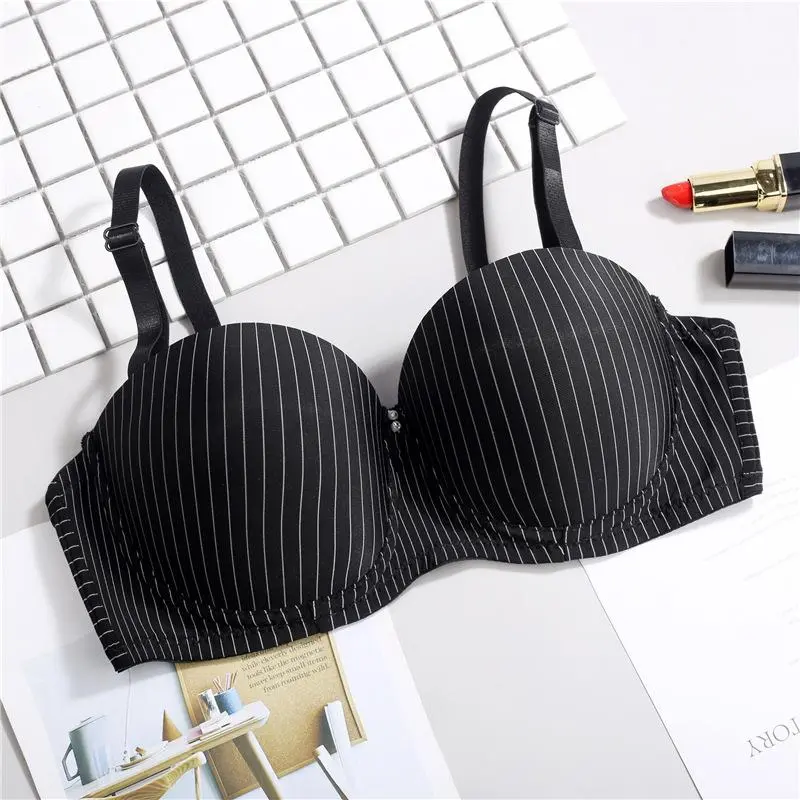Plus size women's bra underwear, small breasts, gathered breasts and lovely thin half cup 32 34 36 38