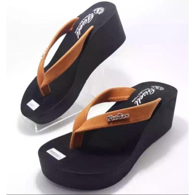 Product Introduction of sandal wedges wanita fashion Jepit New Hitam Sendal 3