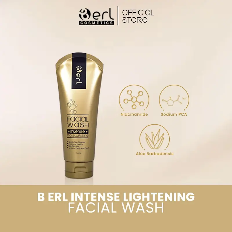 B Erl Intense Moisturizing Facial Wash Sabun Cuci Wajah Berl Cosmetics Hitam Kering 2