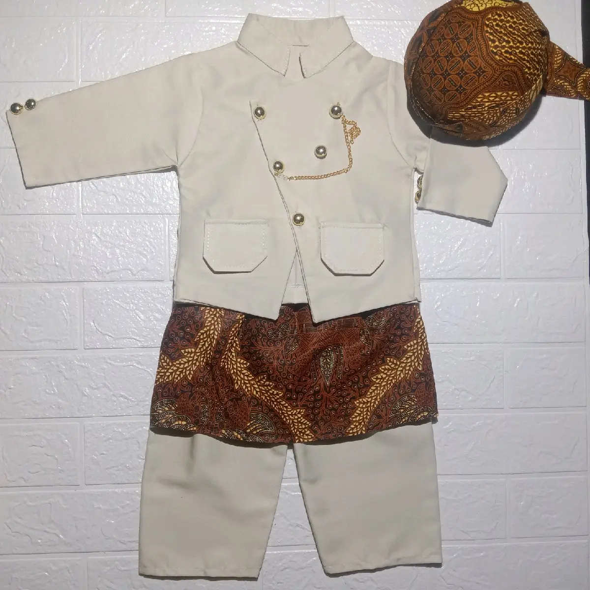 COD!!!Realpict // free blangkon // setelan beskap melayu anak dan bayi cowok UMUR 0bln -10thn // beskap anak // beskap bayi//set baju dalang anak dan bayi murah lucu//