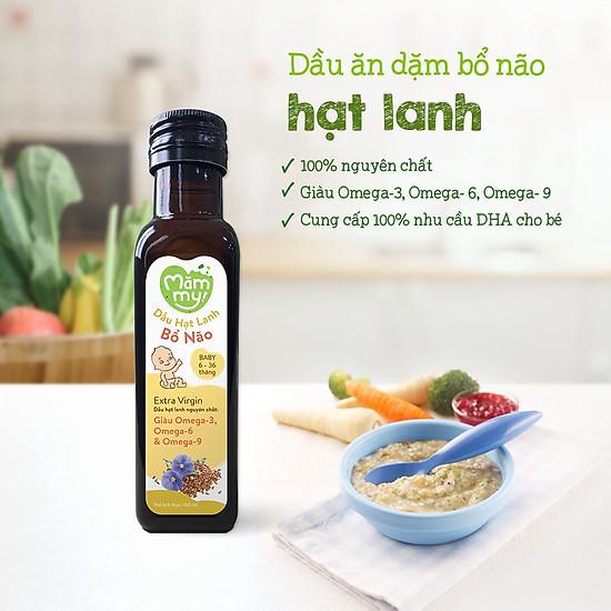 [Date 11/2026] Set 3 dầu ăn dặm bổ não Mămmy(dầu cá hồi-dầu hạt lanh-dầu Olive 30ml) hoặc chai 100ml 6
