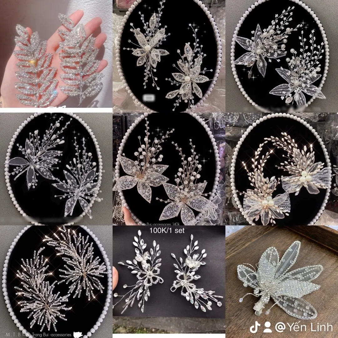 Các mẫu cài tóc cô dâu