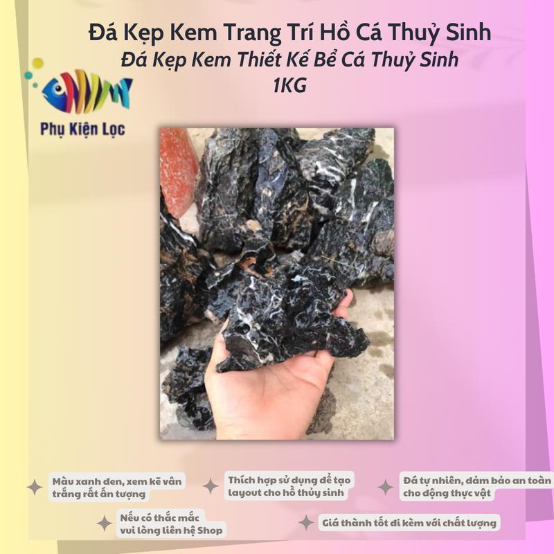 Đá Kẹp Kem Trang Trí Hồ Cá Thuỷ Sinh - Đá Kẹp Kem Thiết Kế Bể Cá Thuỷ Sinh 1KG