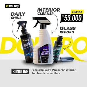 Dohero Paket Pembersih Interior, Pembersih Jamur Kaca & Pengkilap Mobil - Bundling Interior Cleaner, Glass Reborn, Daily Shine - Car Care Products Bundle