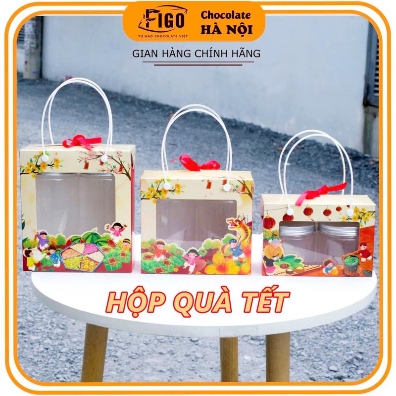 10 cái - Hộp Giấy Mã Q Tết Đựng Quà Tết Đựng 2 đến 4 Hũ Pet Hạt Ngũ Cốc Hạt Điều Macca Set Quà Biếu Tết