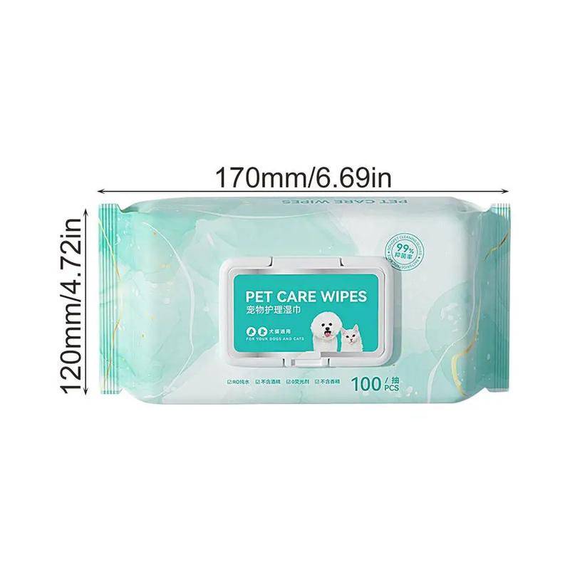 Product Introduction of 100 Sheets Pet Wipes Cat Dog Deodorant Moisturizing Cleaning Tear Stains Decomposition Odor Pure Water Safe Gentle Pet Supplies 14