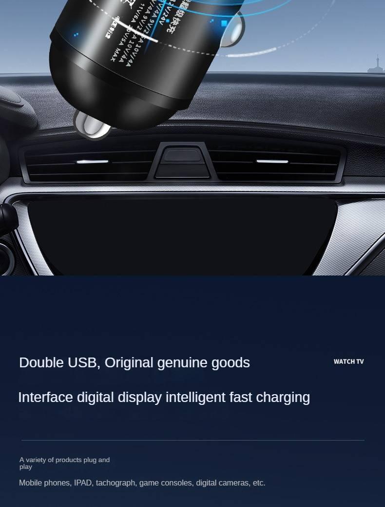 Product Introduction of 100W Mini Car  Charger , Car 12V/24V Converter Plug , Car    Usb Expansion Plug For iPhone / Oneplus  /Samsung / Vivo /Oppo /Huawei /Glory Mini Invisible Dual Port Car Charger car  charger fast charging 8