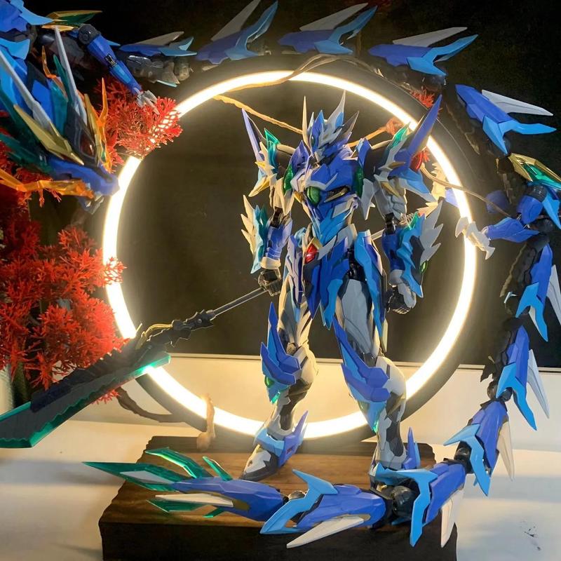 Product Introduction of In Stock Anime Mobile Suit Warm Light Led Ring Lamp Usb Socket Display Bracket Light Ring Christmas Gifts Anime Figures Toys 17