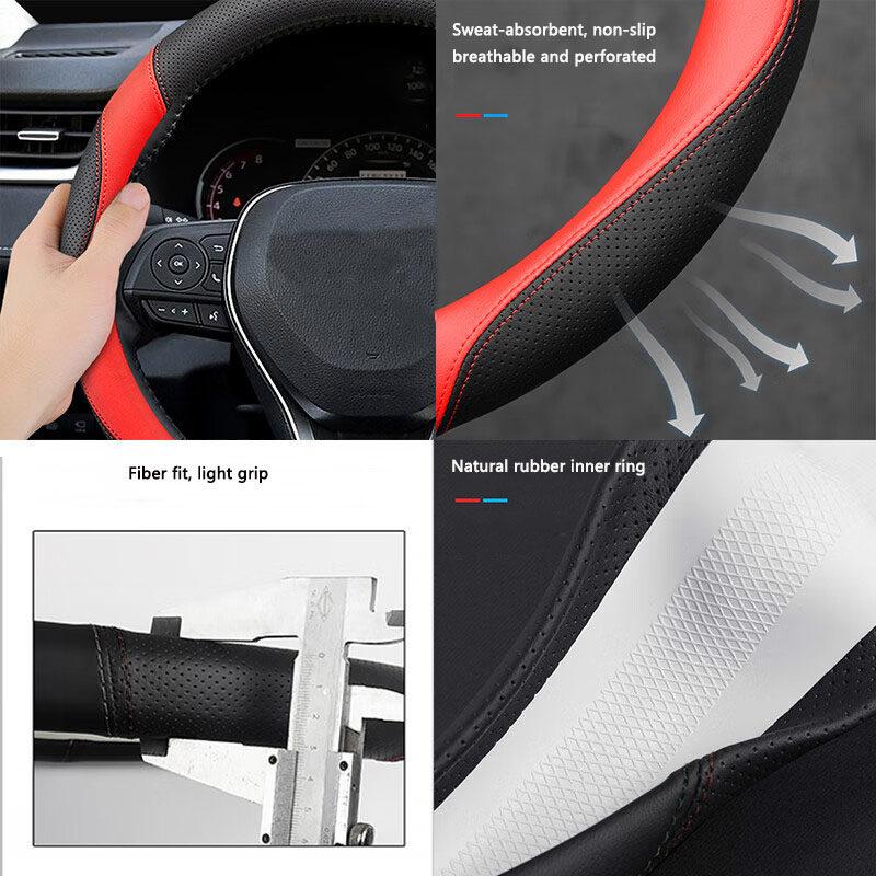 Product Introduction of New breathable triangular genuine leather, suitable for all seasons, suitable for Lexus cars Lexus IS250 IS300 RX330 RX350 NX RX rx300 gs300 ES LS IST steering wheel cover universal 38cm size 9
