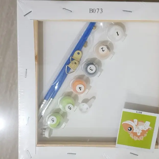 METH BINATANG ANAK KARAKTER LUCU 20X20CM PAINT BY NUMBER PAINTING BY NUMBERS DIY LUKISAN ACRILYC COLORING MEWARNAI 8