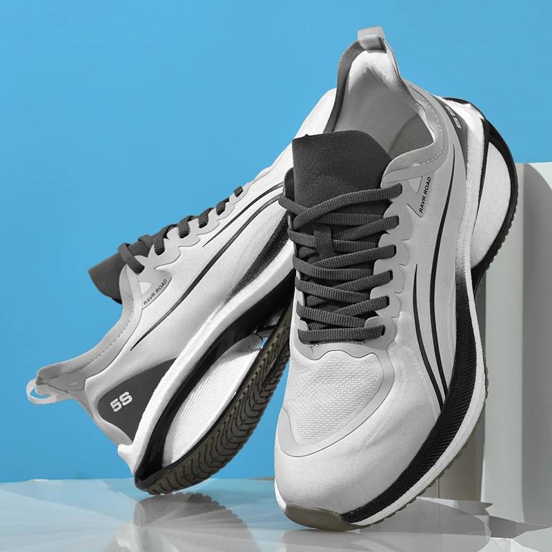 Personalize tênis esportivos casuais da moda masculina com design de placa de carbono, sola oca, tênis de corrida e caminhada para mulheres, treinamento de corredor_voghion.com